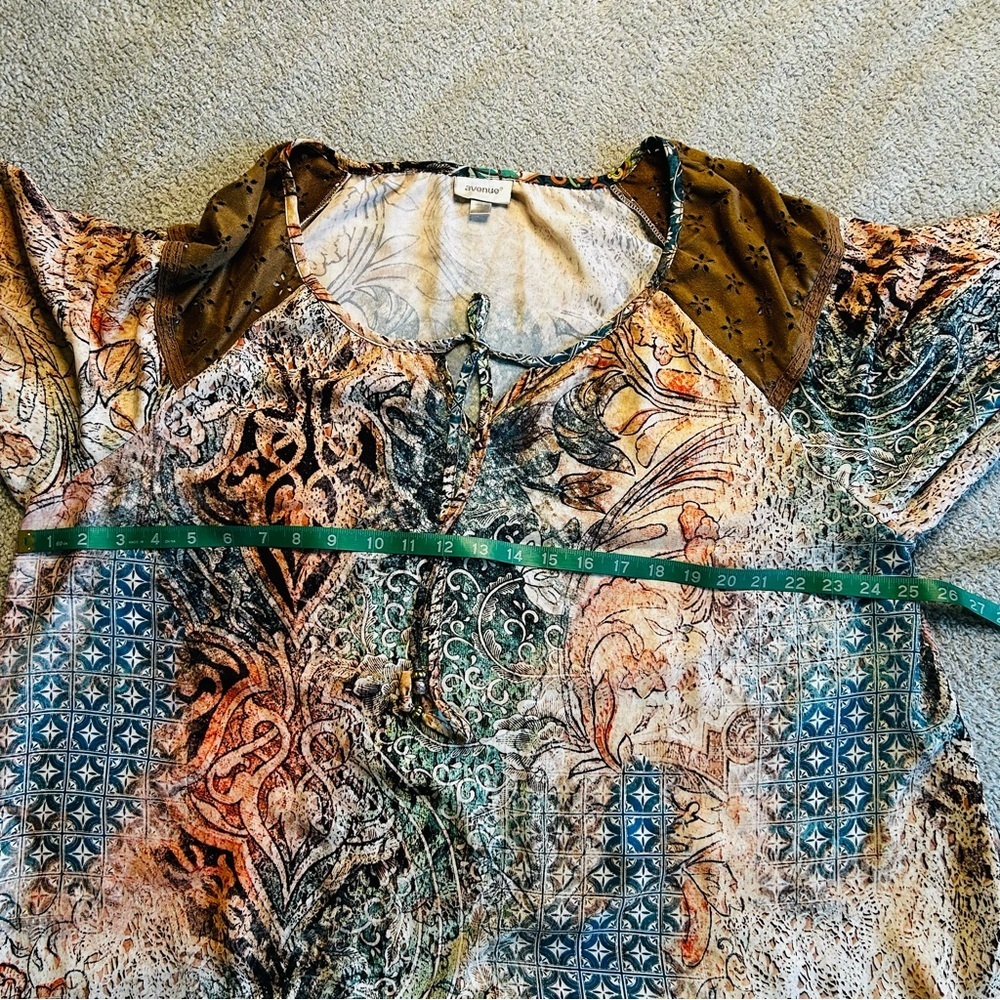 Avenue Multicolor Paisley Blouse - Picture 4 of 7